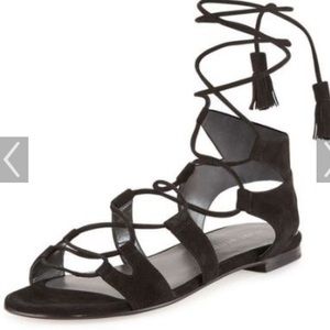 ⭐️Stuart Weitzman Black Gladiator Sandals🌟7 1/2